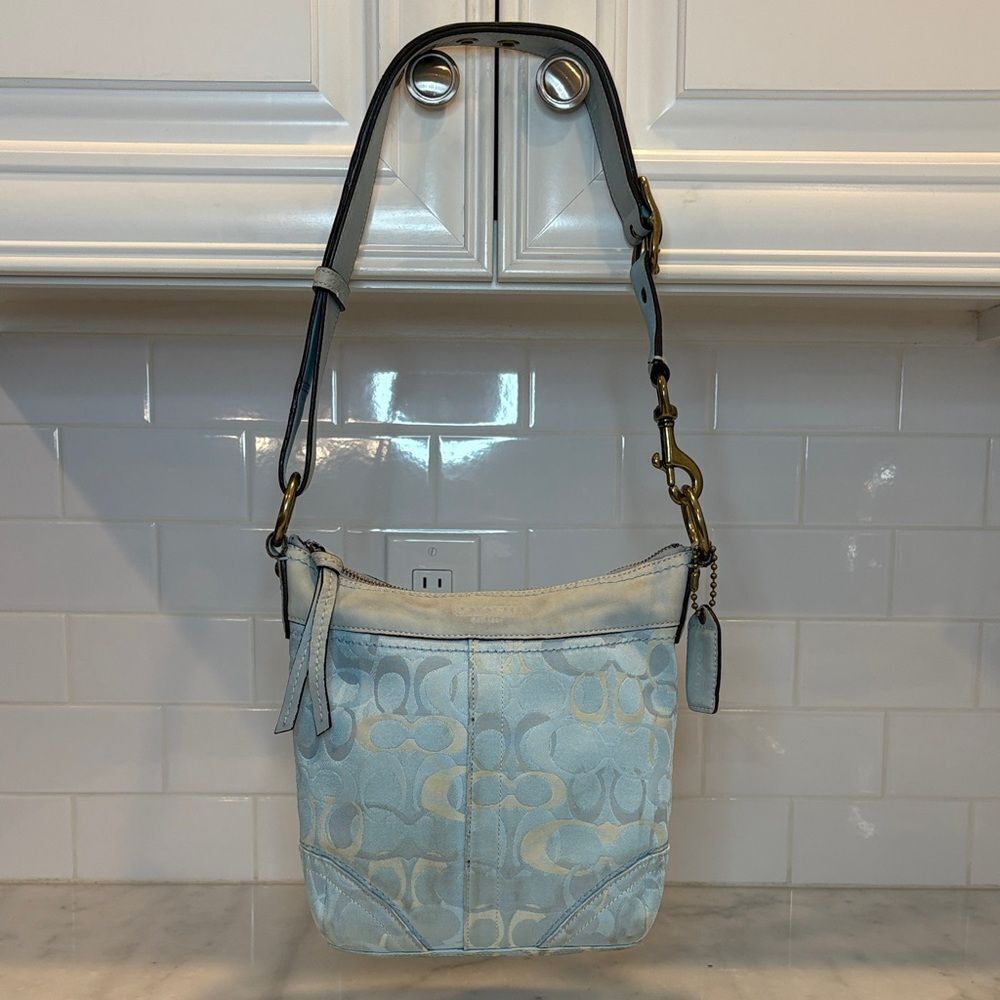 Coach Bag Purse Handbag Crossbody Y2K Optic Signature Canvas / Leather Duffel